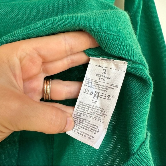 Banana Republic Kelly Green Filpucci Tie Back Sweater XS - Picture 4 of 8